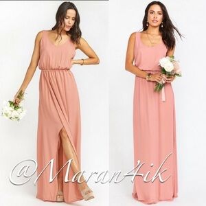 NWT Show Me Your Mumu  Kendall Maxi Dress in Rustic Mauve Crisp size S